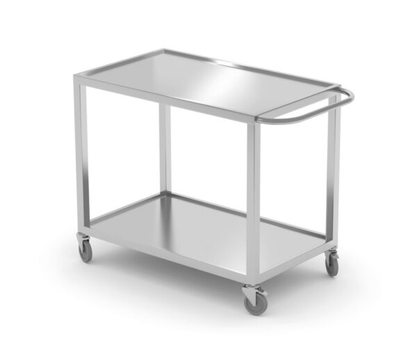800x500x850mm Keevitatud konstruktsiooni ja kahe riiuliga serveerimiskäru