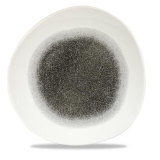 286mm Raku Quartz Must ümmargune taldrik