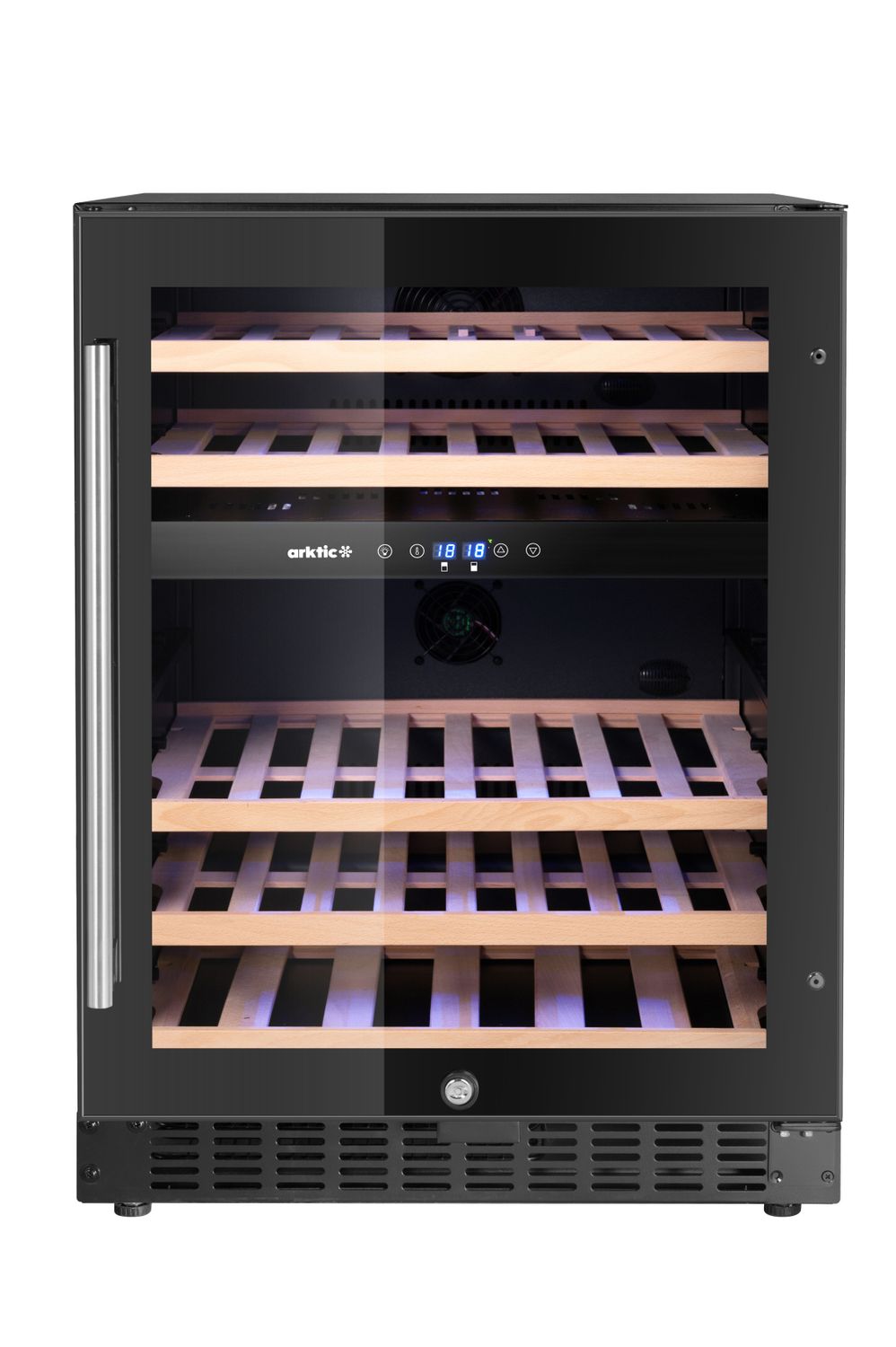 viinikaappi, 2-zone, 46 pullos, Arktic, musta, 570x595x(H)820mm