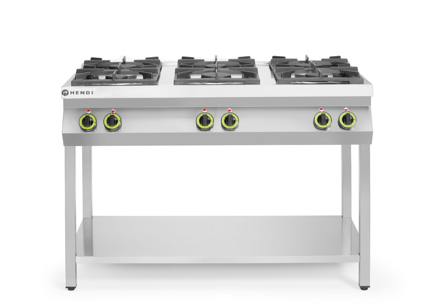 kaasu liesi 6-poltin avoin teline, HENDI, Kitchen Line, 28,5kW, 1200x700x(H)900mm