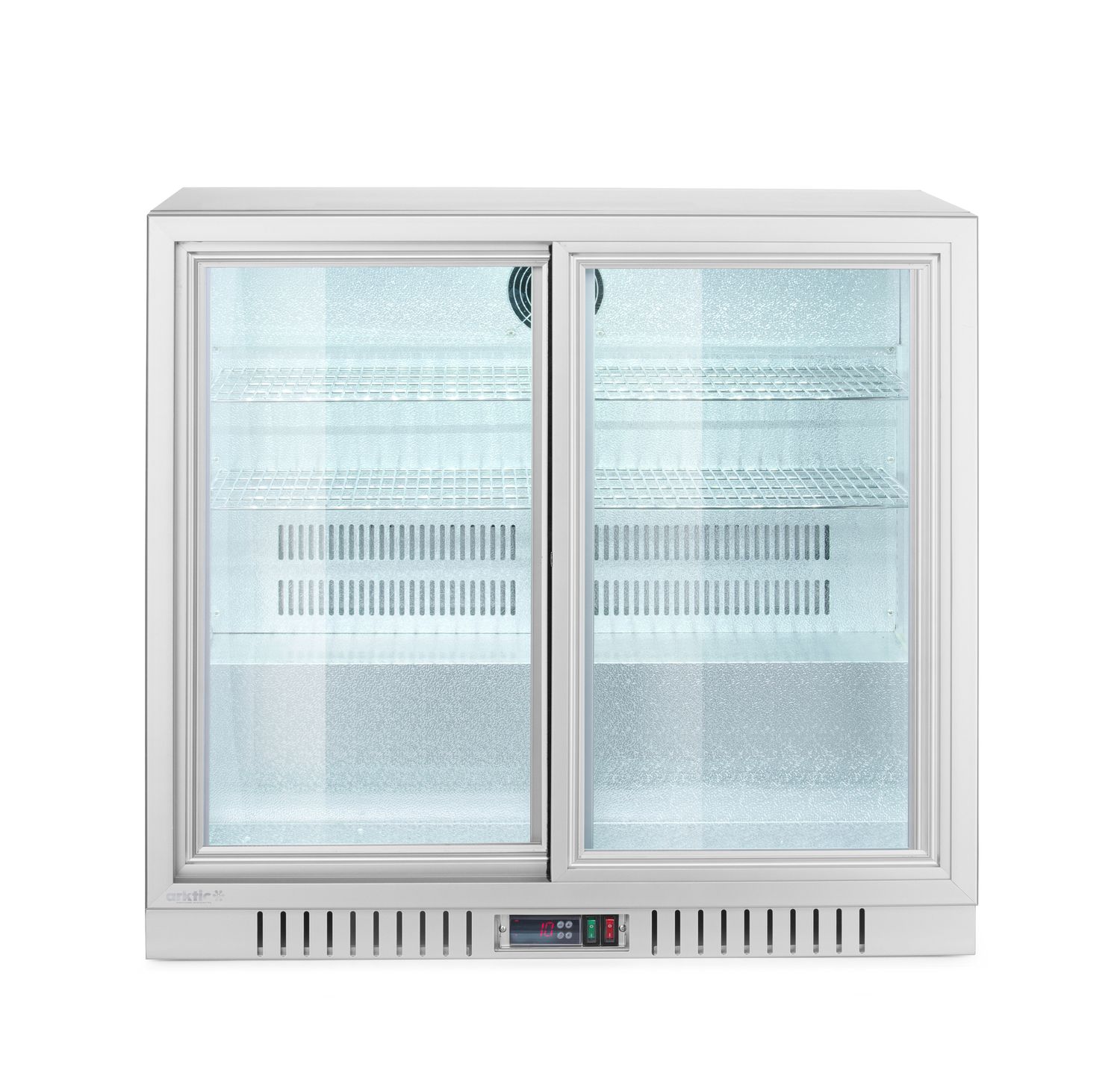 Back baari jääkaappi kanssa 2 liukuovis, Arktic, 150L, hopea, 230V/175W, 900x520x(H)840mm