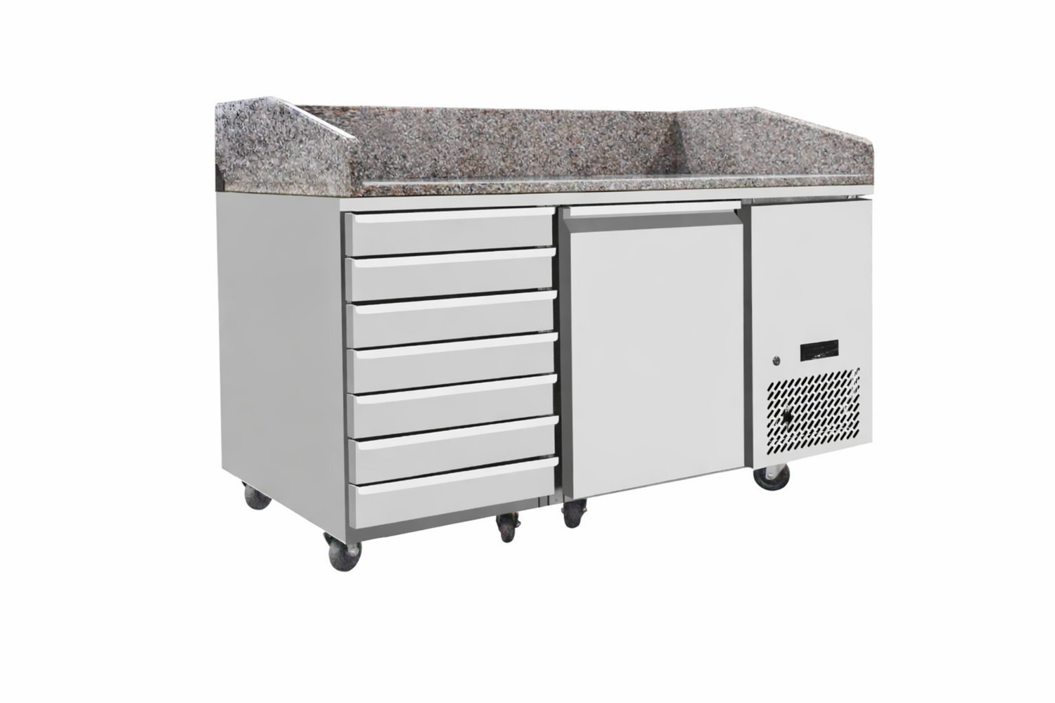 pizza Counter 1 Door, Arktic, 125L, Granite, 230V/250W, 1510x800x(H)1000mm