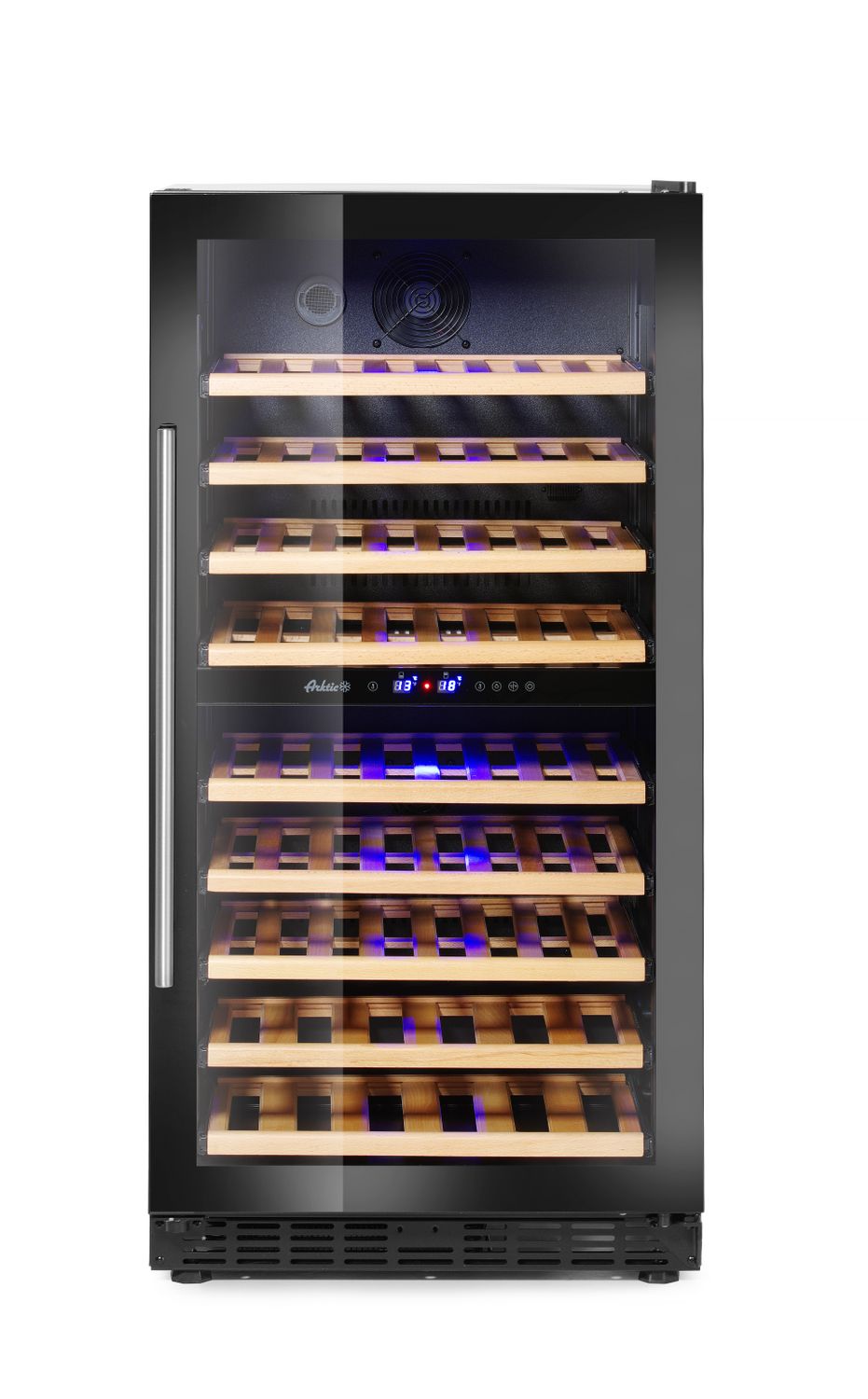 viinikaappi, 2-zone, 72 pullos, Arktic, 232L, 230V/110W, 595x675x(H)1215mm