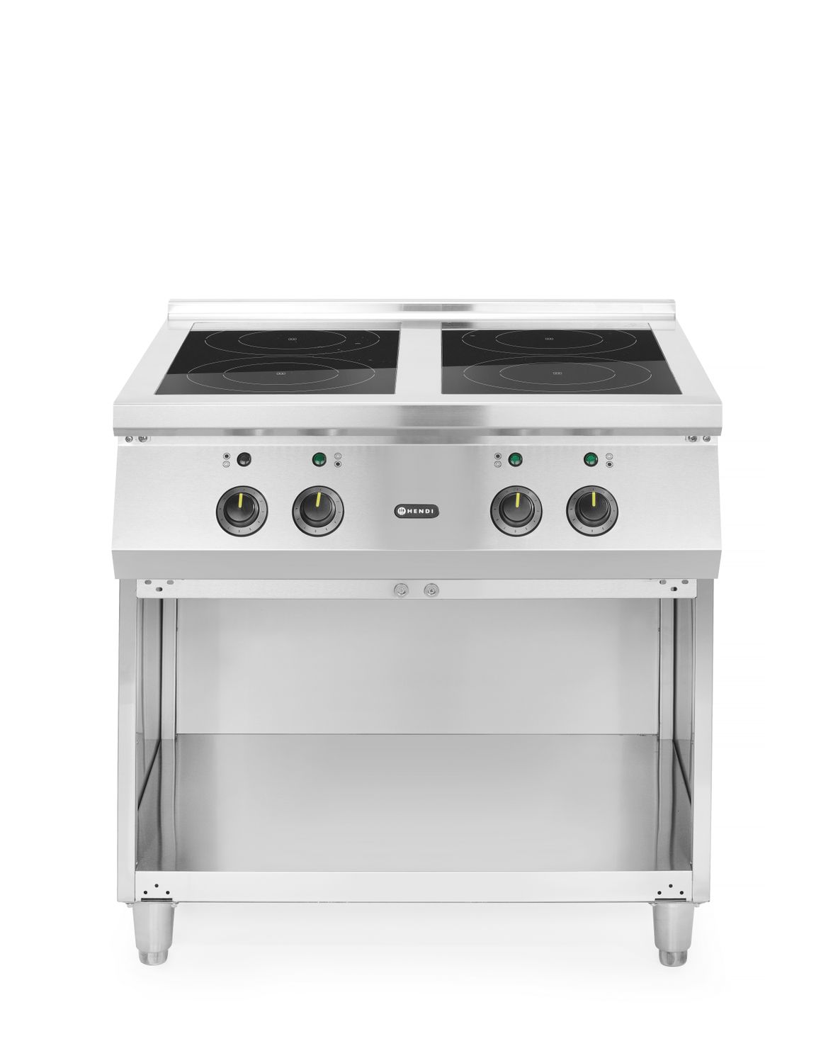 Induction liesi, 4 hobs, HENDI, avoin säilytys area, 400V/17000W, 800x720x(H)854mm