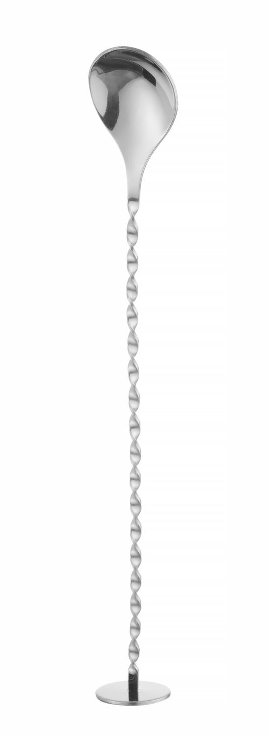 baarilusikka kanssa muddler, baariUp, hopea, 280x35mm