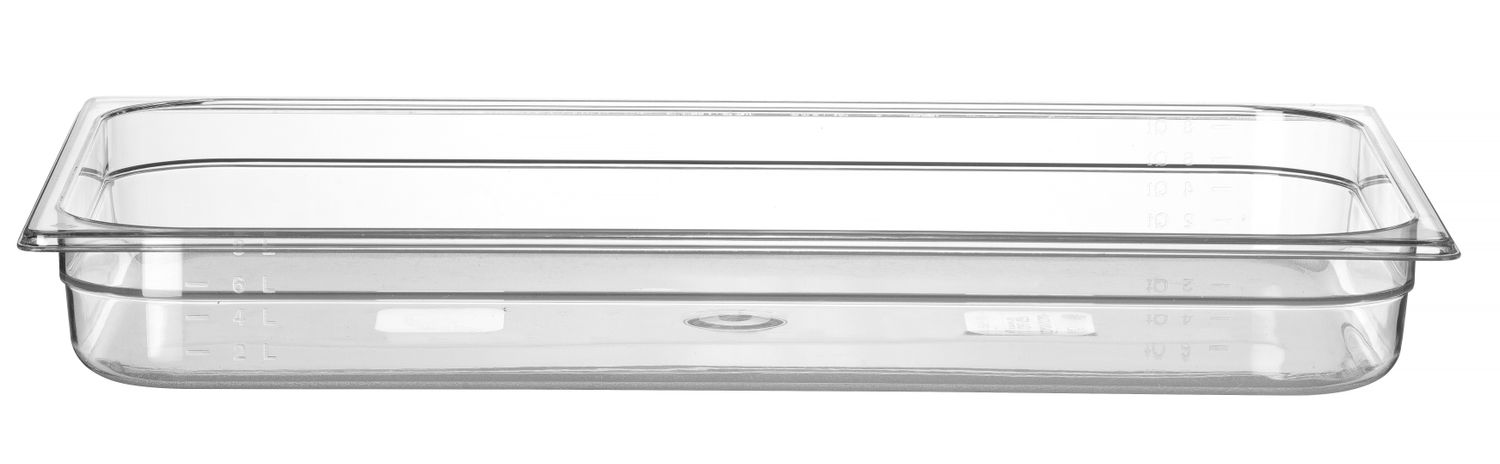 astia gN 1/1 polykarbonaatti, HENDI, Profi line, gN 1/1, 9l, läpinäkyVä, 530x325x(H)65mm