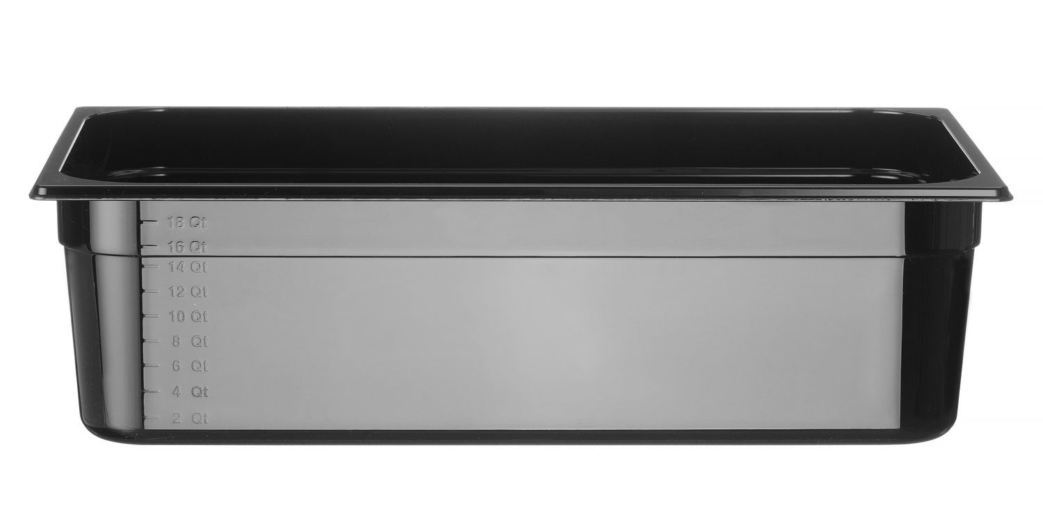 astia gN 1/1 musta polykarbonaatti, HENDI, Profi line, gN 1/1, 21l, musta, 530x325x(H)150mm