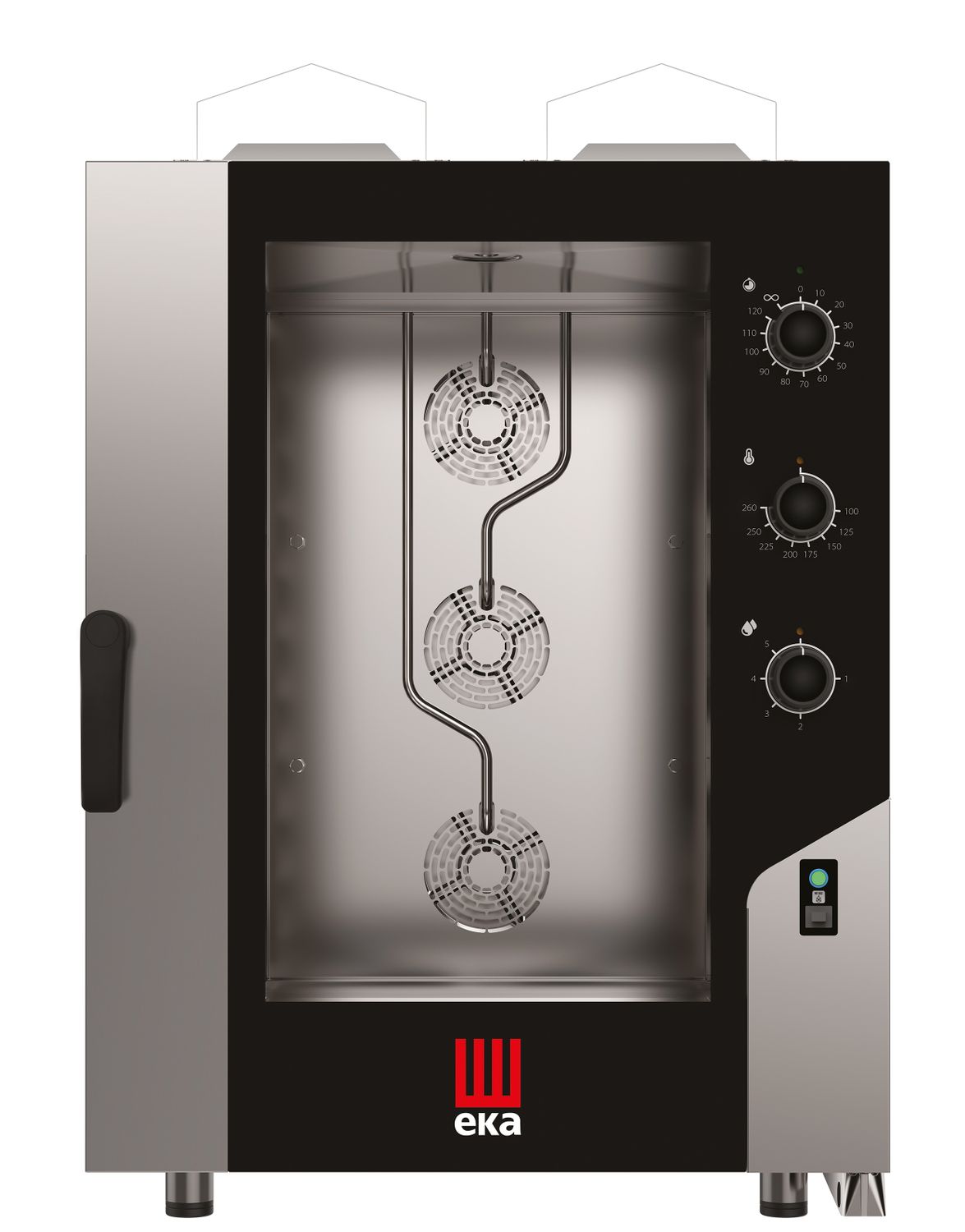 Convection-steam kaasu uuni Millennial Smart leipomo, 10x 600x400mm - electromechanical control, Tecnoeka, 230V/700W, 18kW, 850x1041x(H)1231mm