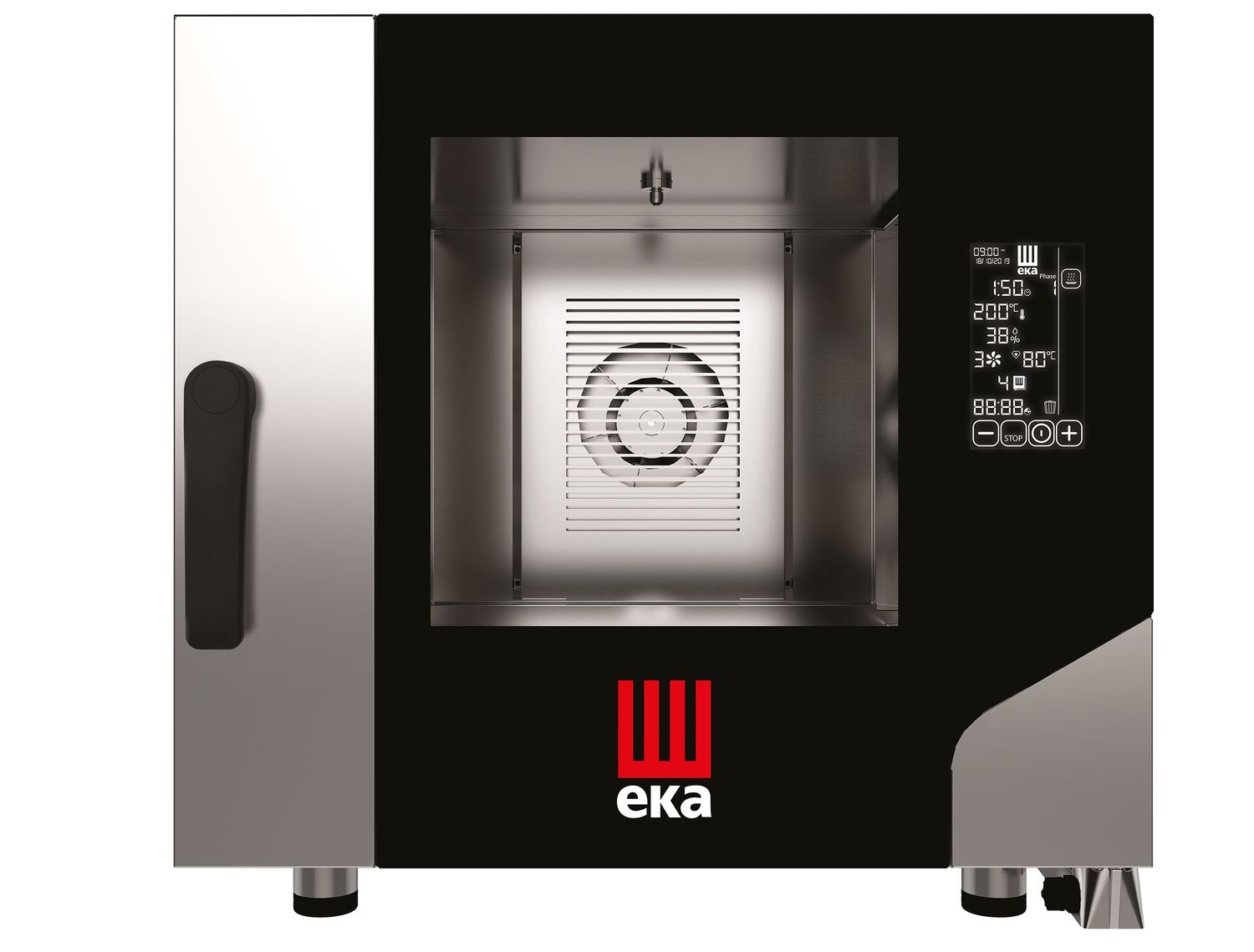 Convection höyryuuni Millenial musta maski kaasutro 5× GN 1/1, sähköinen, Tecnoeka, 400V/7800W, 730x849x(H)700mm