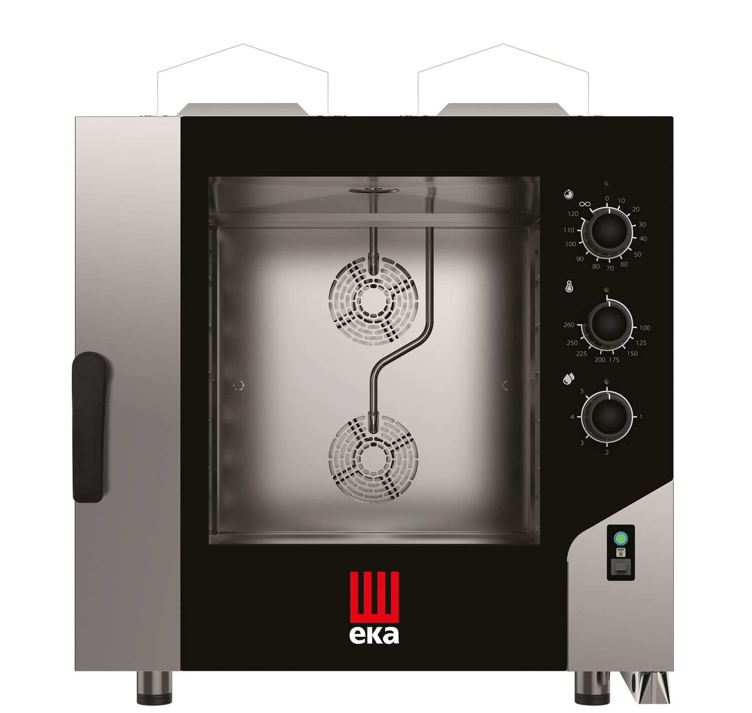 Convection-steam kaasu uuni Millennial Smart leipomo, 6x 600x400mm - electromechanical control, Tecnoeka, 230V/500W, 13,5kW, 850x1041x(H)951mm