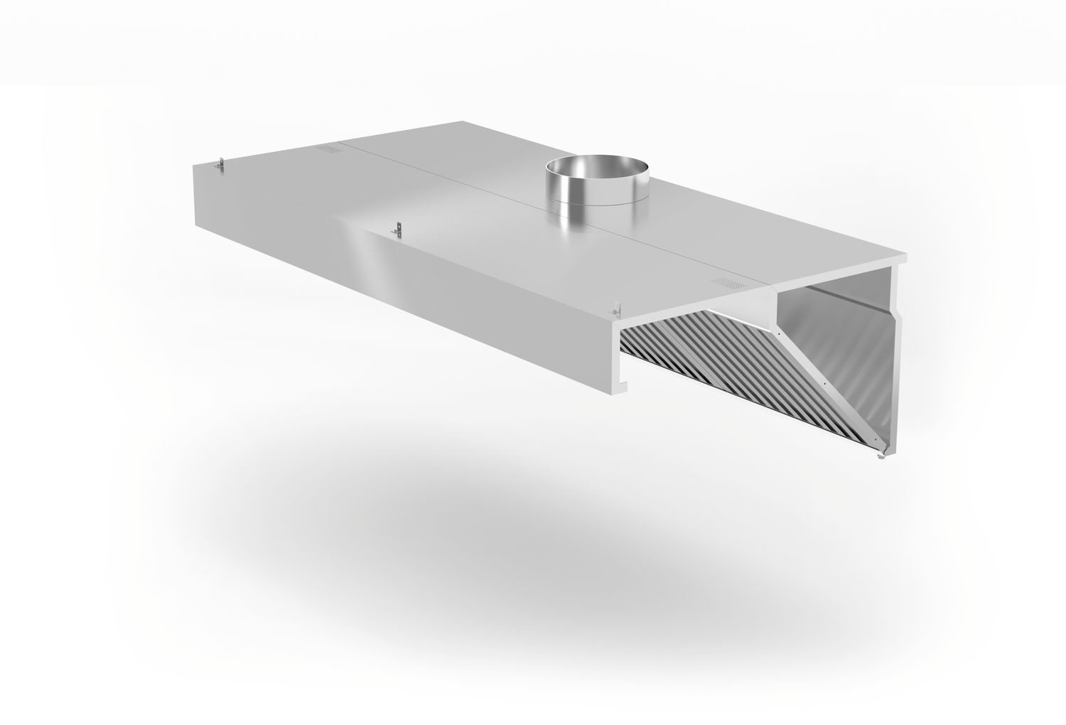 Wall-mounted extractor hood, angled, HENDI, Profi Line, kanssa LED-valaistus, 1200x700x(H)450mm