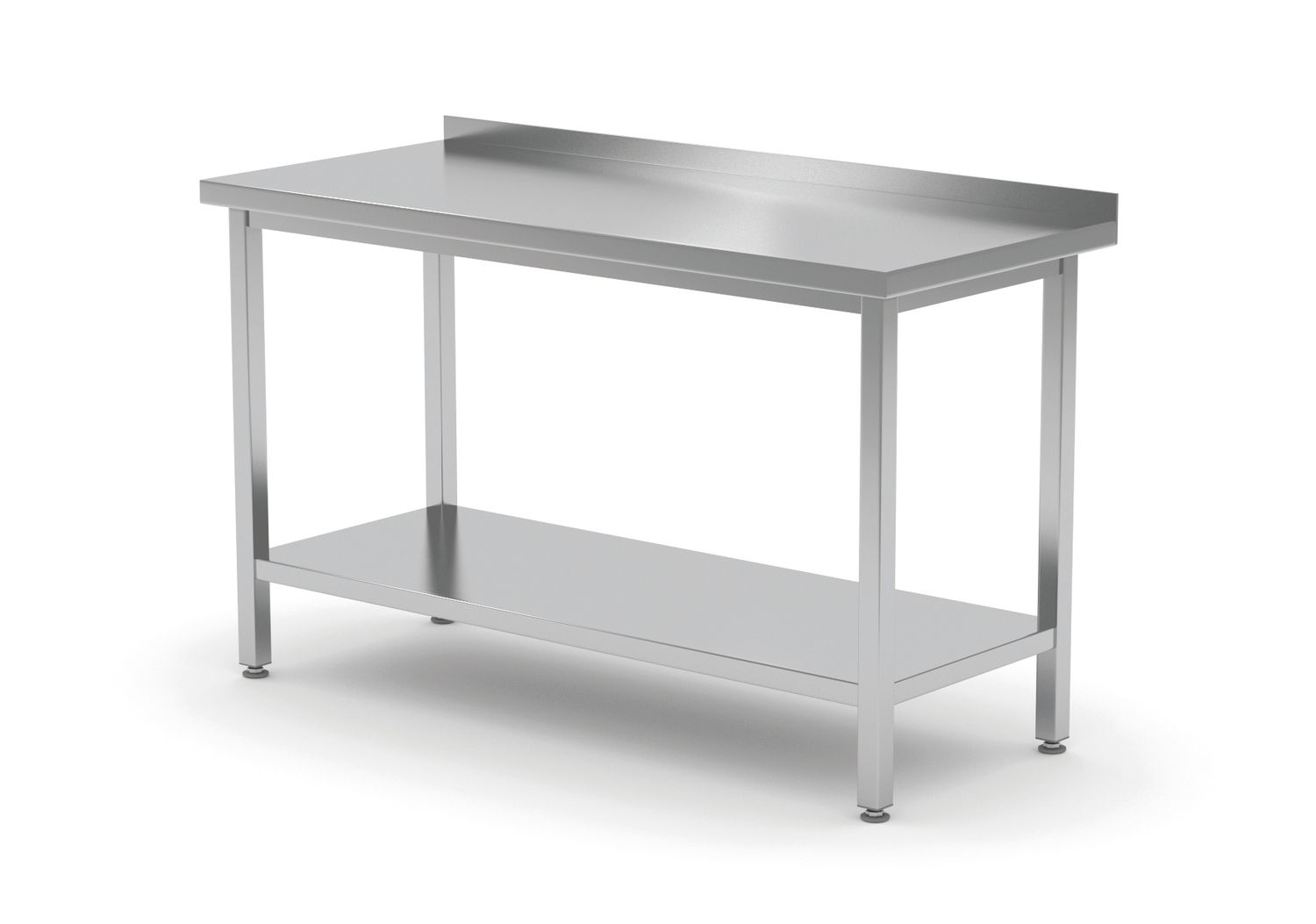 Wall pöytä hyllyllä – bolted, syvyys 600 mm, HENDI, Profi Line, 1000x600x(H)850mm