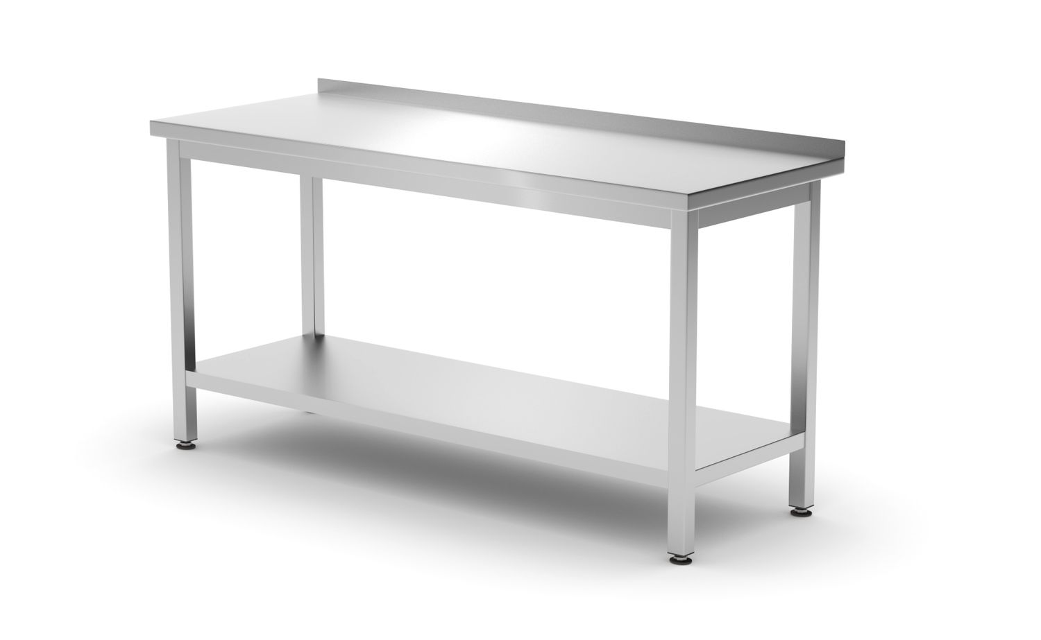 Wall pöytä hyllyllä – bolted, syvyys 600 mm, HENDI, Profi Line, 1600x600x(H)850mm
