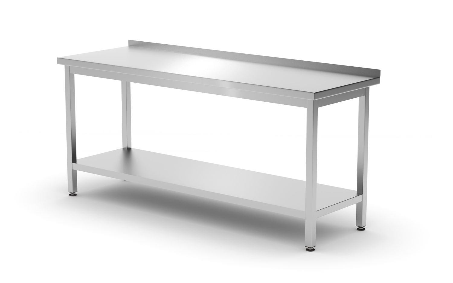 Wall pöytä hyllyllä – bolted, syvyys 600 mm, HENDI, Profi Line, 1800x600x(H)850mm