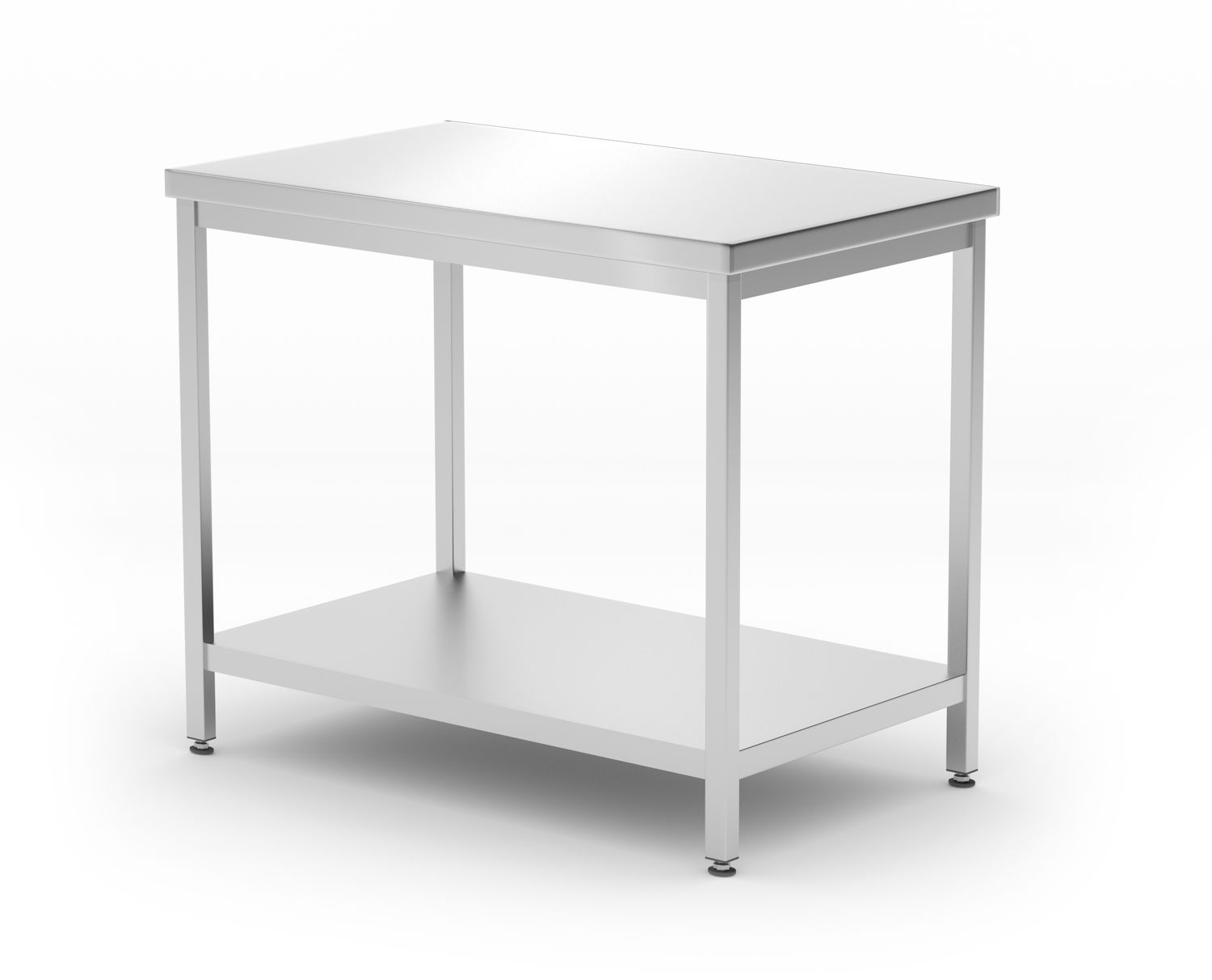 Central pöytä hyllyllä – bolted, syvyys 600 mm, HENDI, Profi Line, 1000x600x(H)850mm