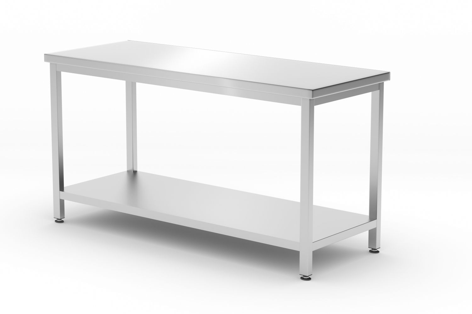 Central pöytä hyllyllä – bolted, syvyys 600 mm, HENDI, Profi Line, 1600x600x(H)850mm