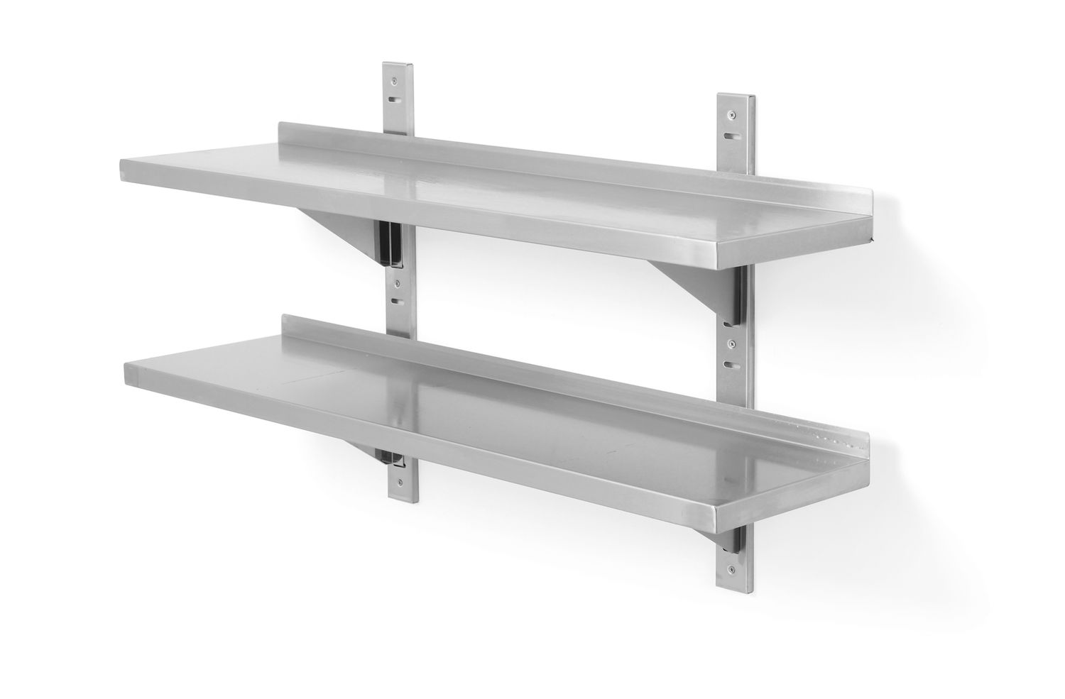 kakpesuallasertainen seinähylly, säädettävä, kanssa 2 btelineets, HENDI, 1000x300x(H)600mm