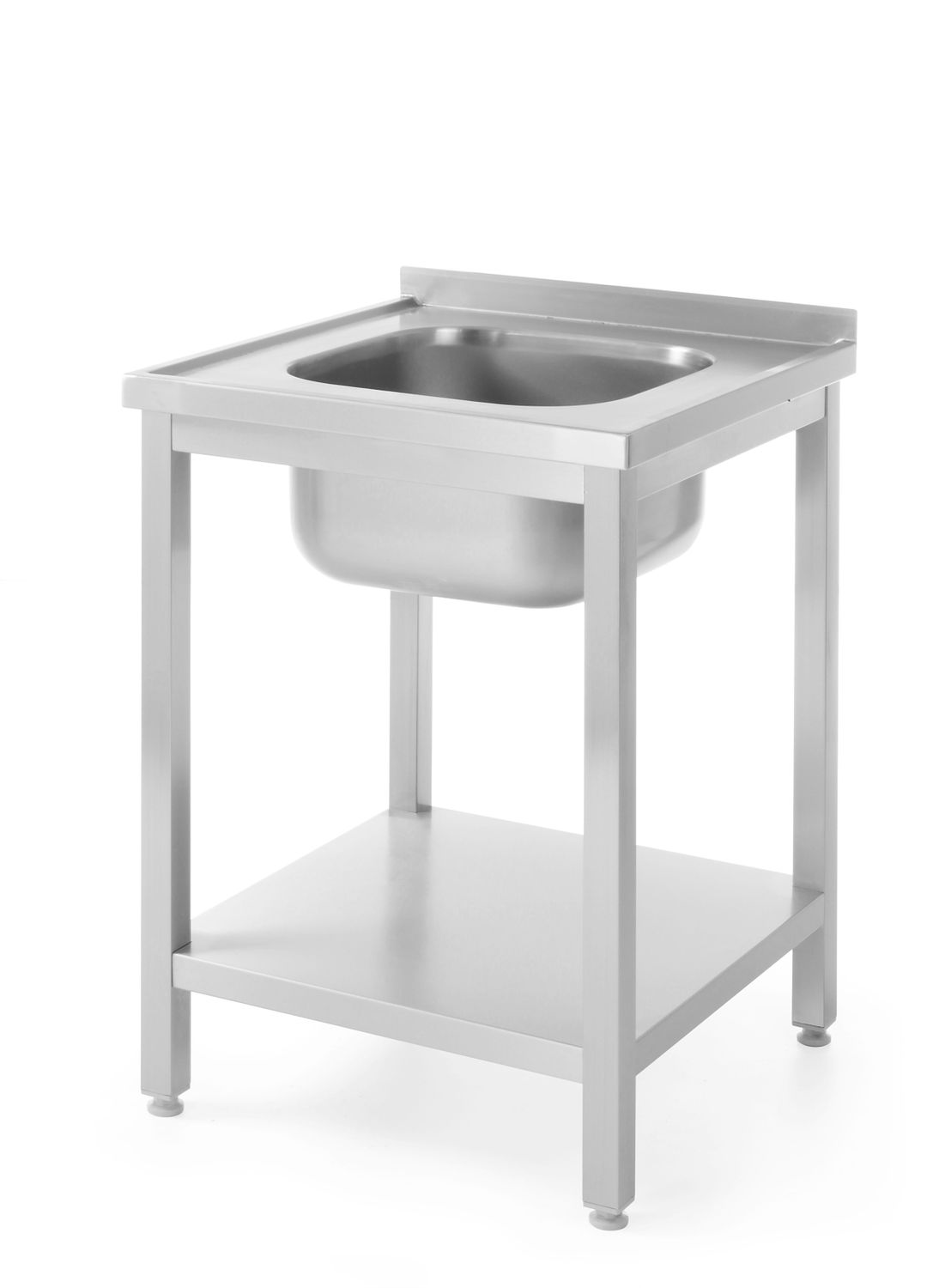 pesuallas pöytä hyllyllä – bolted, syvyys 600 mm, HENDI, Profi Line, Centepunainen, 600x600x(H)850mm