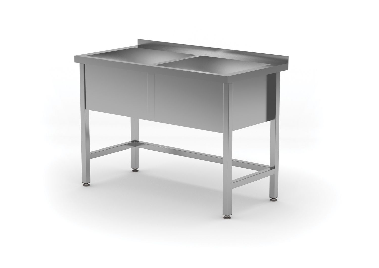 pöytä kanssa kakpesuallasertainen wash trough, welded, HENDI, Profi Line, 1200x600x(H)850mm