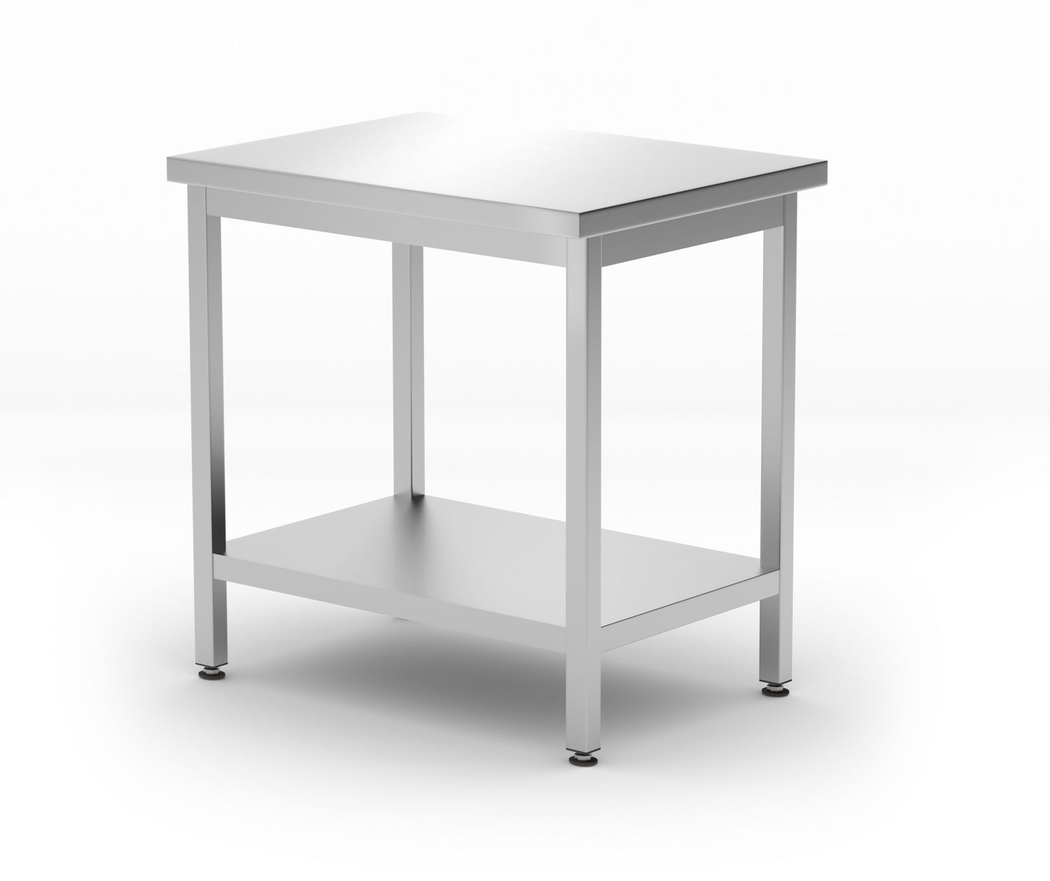 Central pöytä hyllyllä – bolted, syvyys 600 mm, HENDI, Kitchen Line, 800x600x(H)850mm