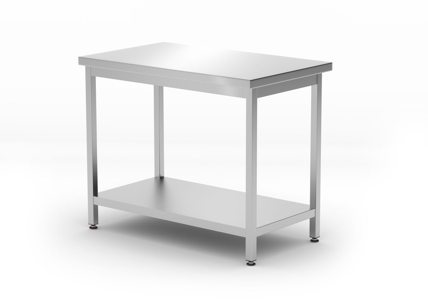 Central pöytä hyllyllä – bolted, syvyys 600 mm, HENDI, Kitchen Line, 1000x600x(H)850mm