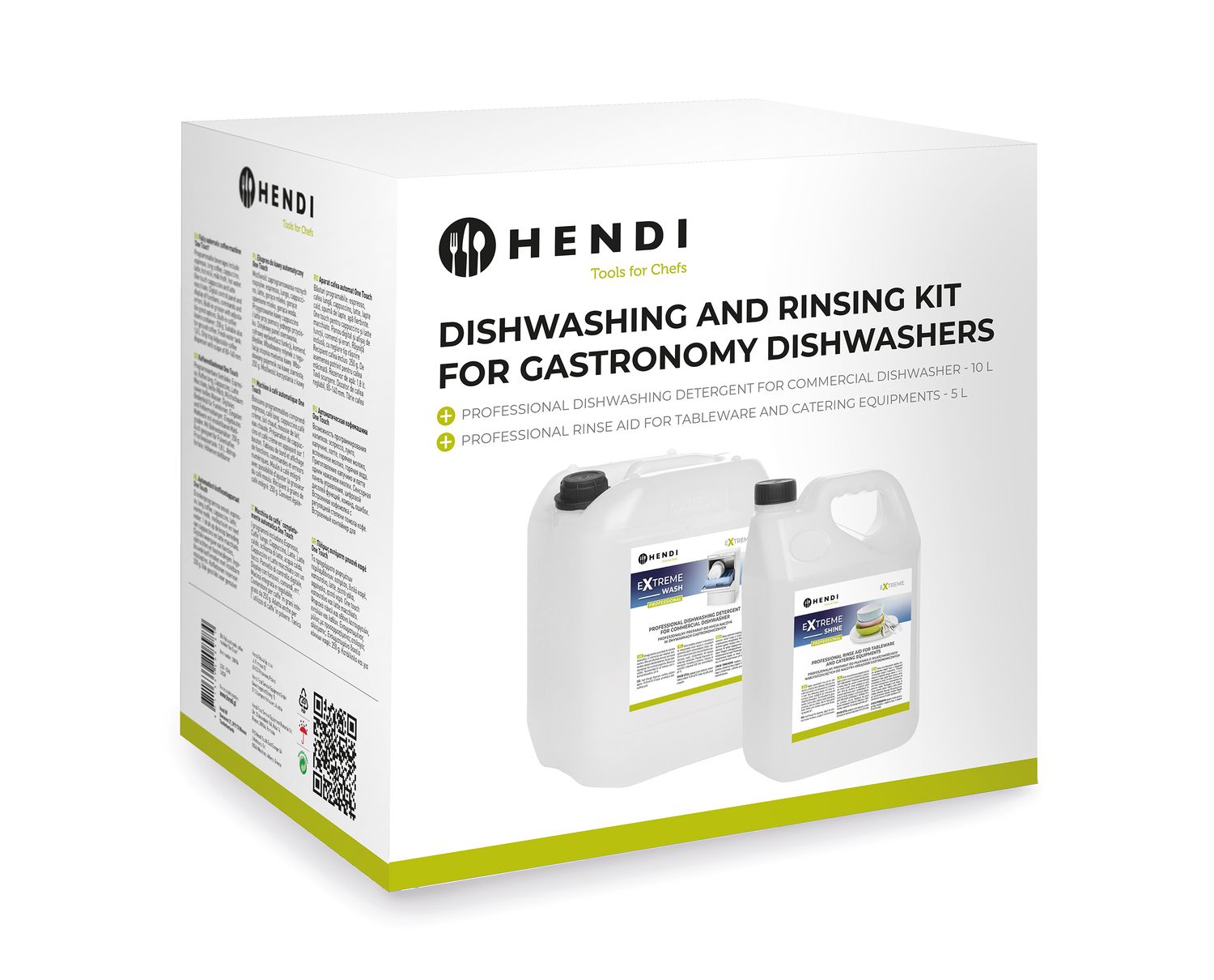 Extreme Wash & Shine ammattikäyttöön tarkoitettu set, HENDI, 10 L + 5 L