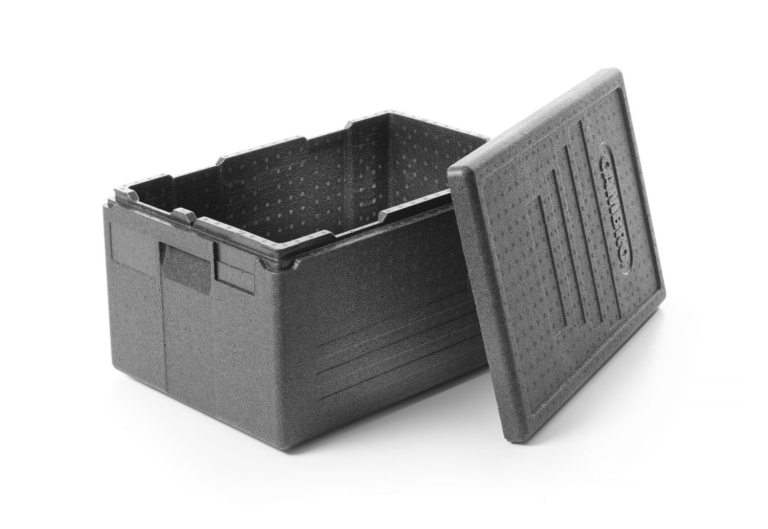 ammattikäyttöön tarkoitettu grade eristetty carrier CAM GOBOX Economy 46 L, GN 1/1, GN 1/2., Cambro, musta, 600x400x(H)316mm