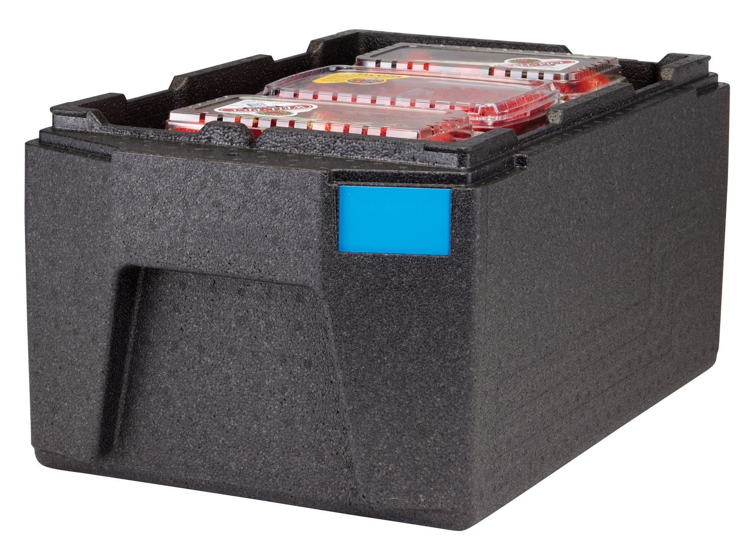 ammattikäyttöön tarkoitettu grade eristetty carrier CAM GOBOX, top-loaded, 46 L, GN 1/1., Cambro, musta, 680x400x(H)321mm