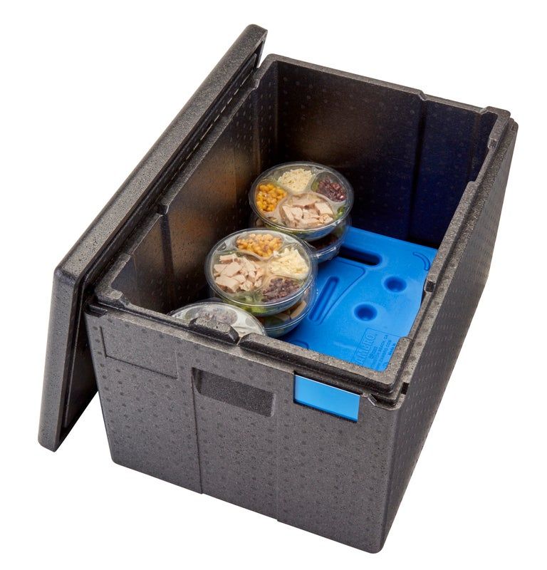 ammattikäyttöön tarkoitettu grade eristetty carrier CAM GOBOX XL, top-loaded, GN 1/1, 64.5 L., Cambro, 64.5 L, 64,5L, musta, 610x430x(H)390mm