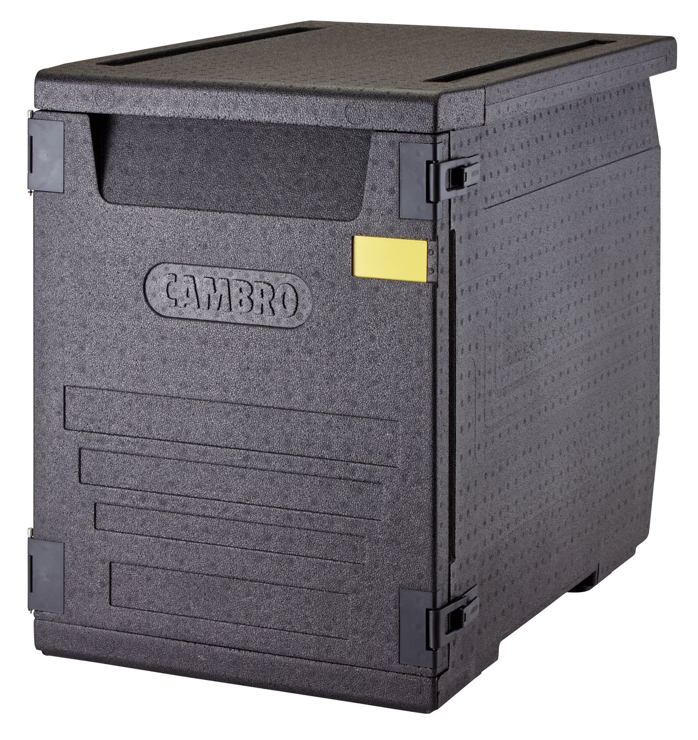 ammattikäyttöön tarkoitettu grade eristetty carrier Cam GoBox, front-loaded, varten 600x400 mm astias, ilman guides., Cambro, 155 L, ilman guides, 155L, musta, 770x540x(H)687mm